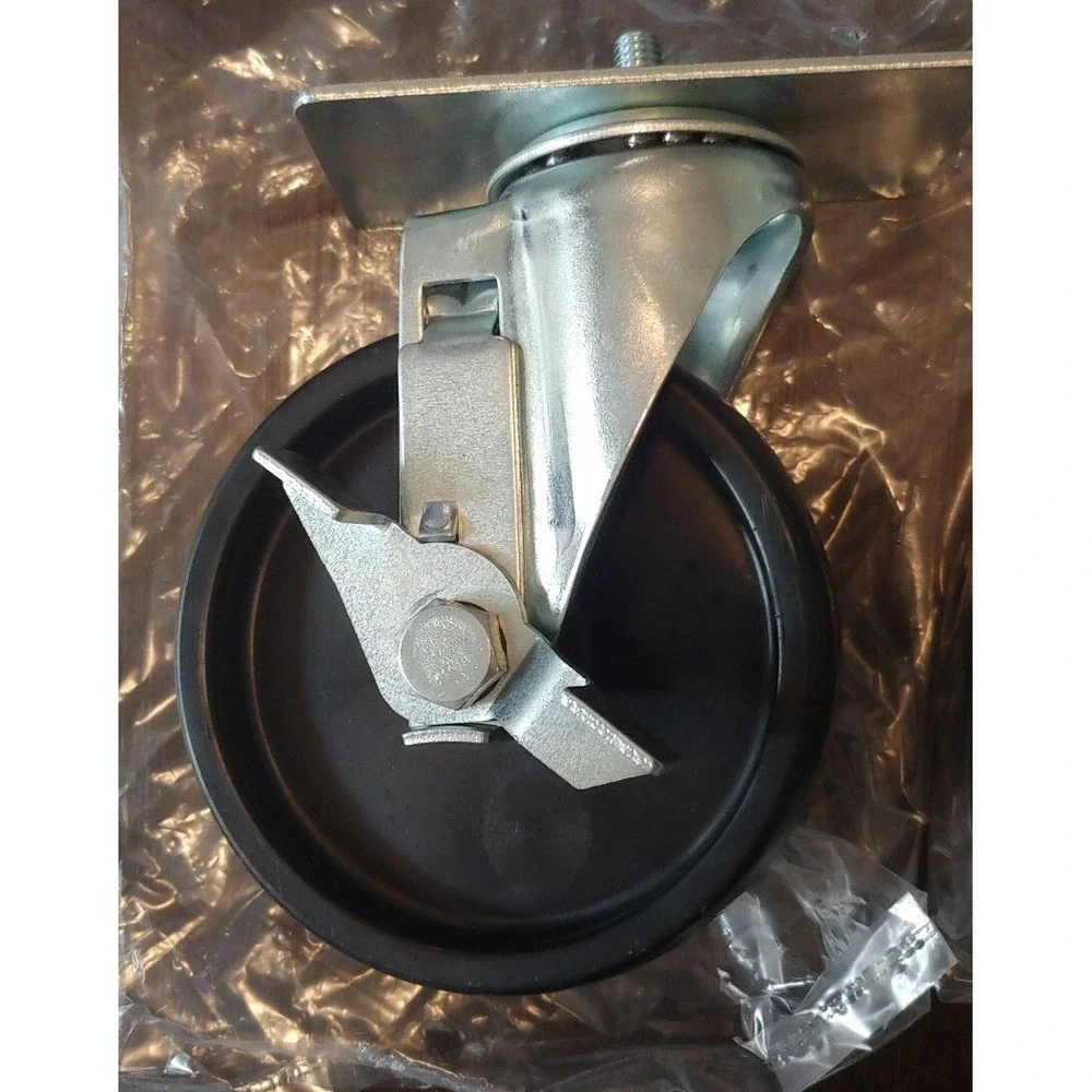 Stem Caster Wheels 5 Inch Swivel Casters with Safety Dual Locking Heavy Duty